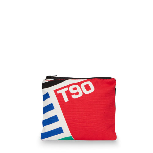 Red pouch with 'T90' branding on a white background