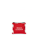 Red pouch with 'RACE LEADER' text on a white background